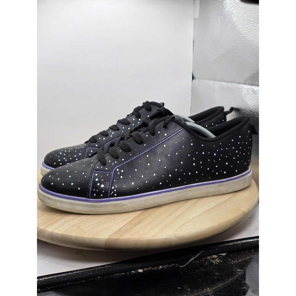Mens Size 12.5 - Black / White/purple‎ Galaxy Star Print Casual shoes